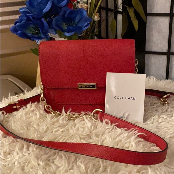 Cole Haan Piper Small Flap Barbados Cherry - Picture 3 of 8